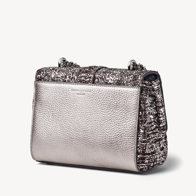 Lottie Bag Silver Glitter Tweed