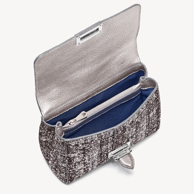 Lottie Bag Silver Glitter Tweed