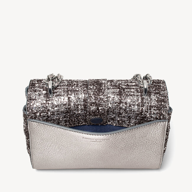 Lottie Bag Silver Glitter Tweed