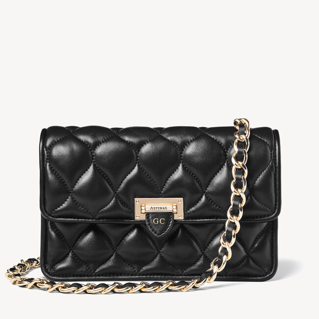 Lottie Pillow Clutch Black Quilted Lambskin