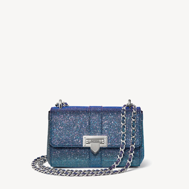Micro Lottie Bag Blue Glitter