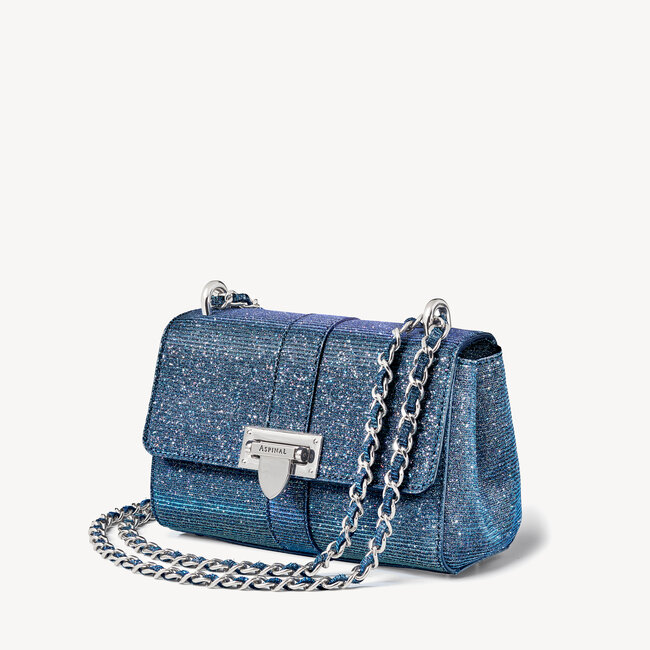 Micro Lottie Bag Blue Glitter