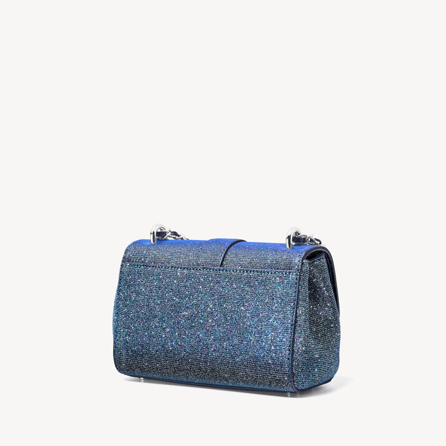 Micro Lottie Bag Blue Glitter
