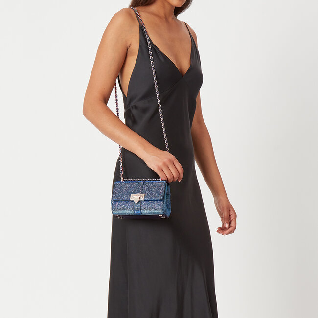 Micro Lottie Bag Blue Glitter
