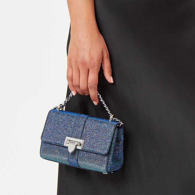 Micro Lottie Bag Blue Glitter