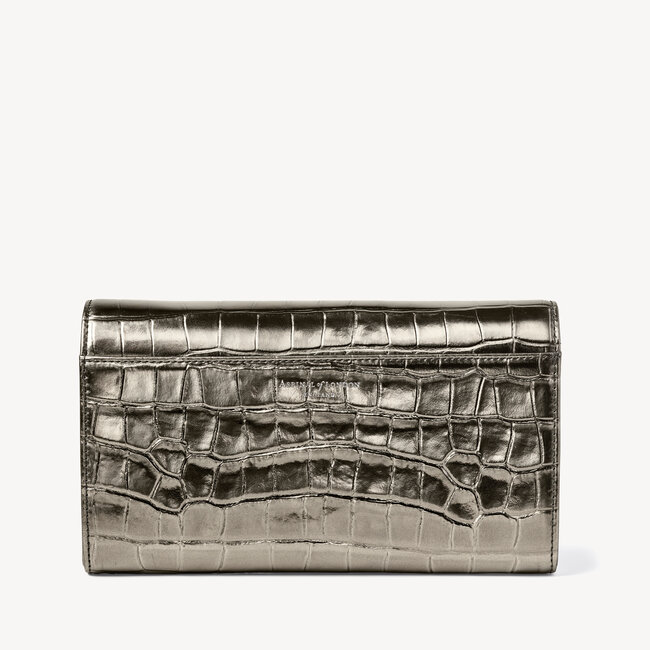 Mayfair Clutch Anthracite Metallic Croc