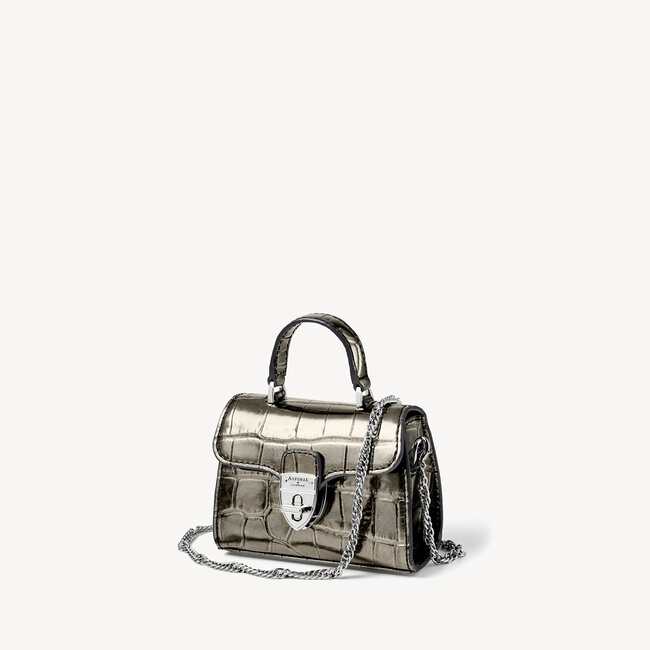 Nano Mayfair Anthracite Metallic Croc