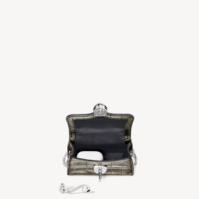 Nano Mayfair Anthracite Metallic Croc
