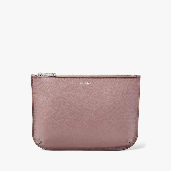 Large Ella Pouch Heather Pebble