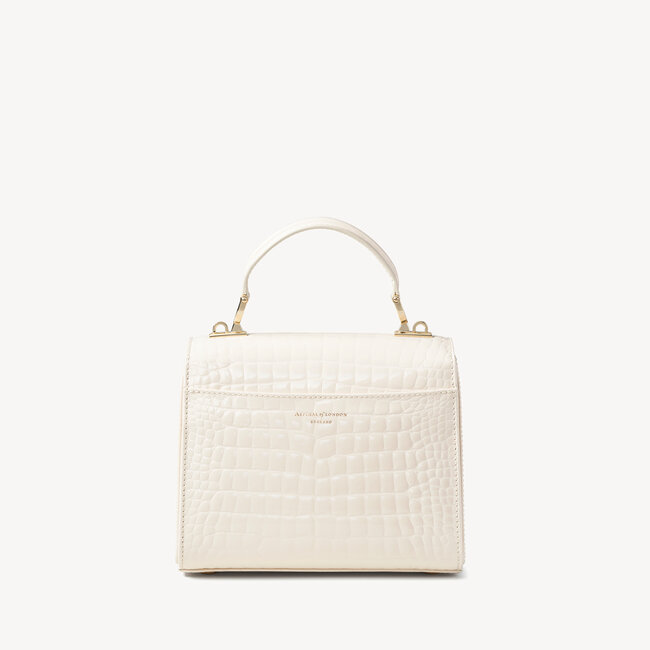 Midi Mayfair Bag Ivory Patent Croc