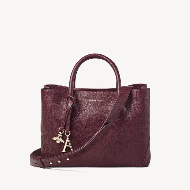 Midi London Tote Burgundy Pebble