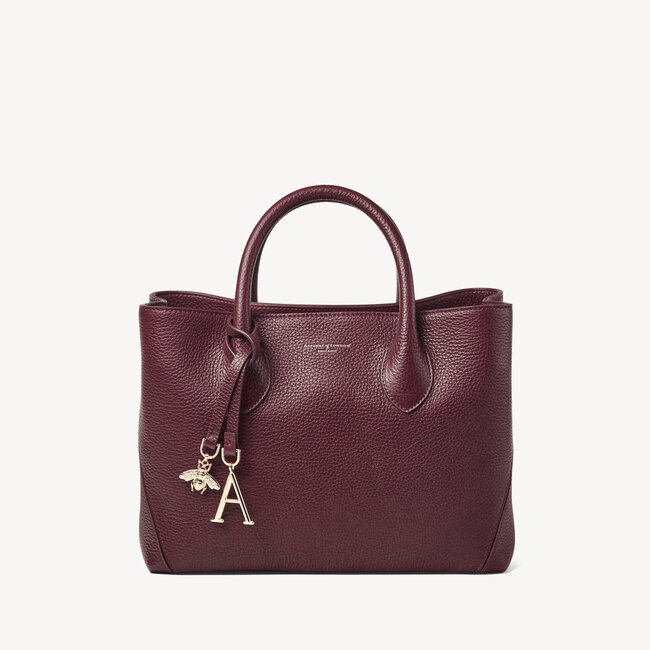 Midi London Tote Burgundy Pebble