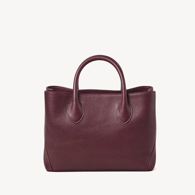 Midi London Tote Burgundy Pebble