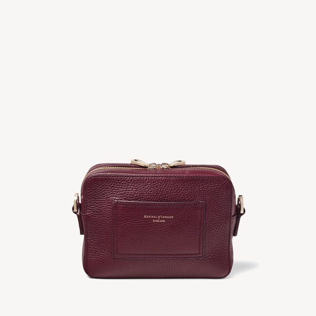 Camera 'A' Bag Burgundy Pebble