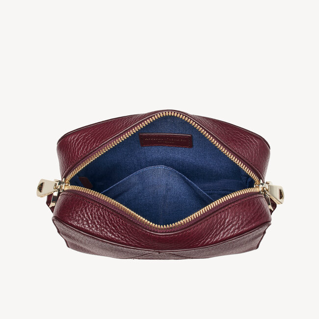 Camera 'A' Bag Burgundy Pebble