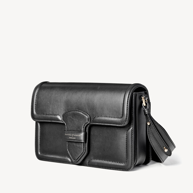 The Resort Bag in Smooth Black | Aspinal of London