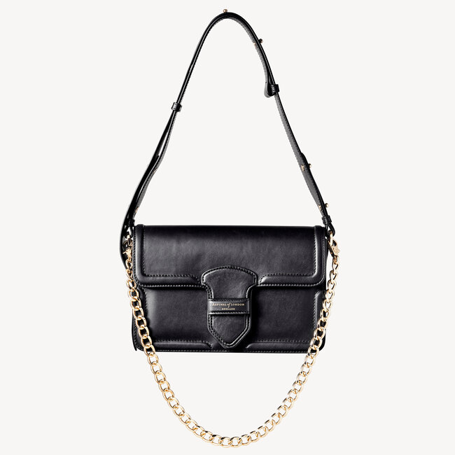 The Resort Bag in Smooth Black | Aspinal of London