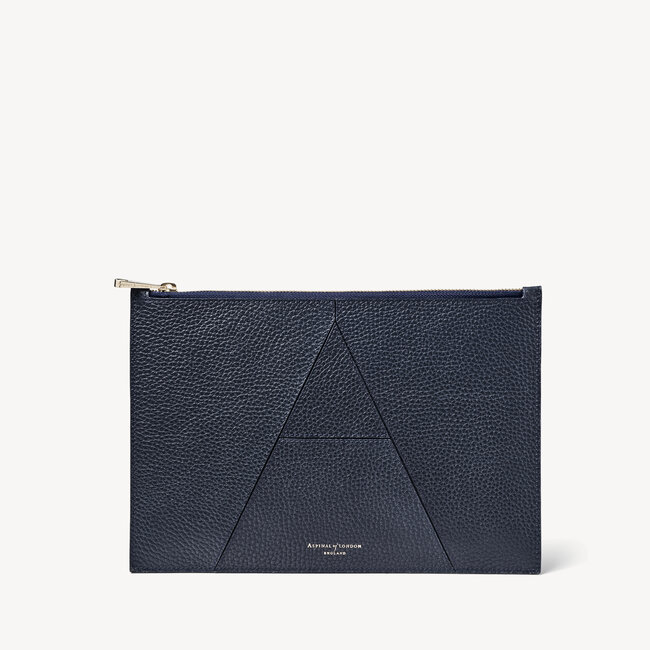 Large Essential 'A' Pouch Navy Pebble