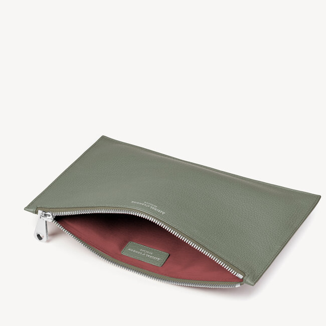 Large Essential Flat Pouch Sage Pebble