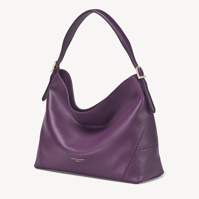 Aspinal Hobo Bag Amethyst Pebble