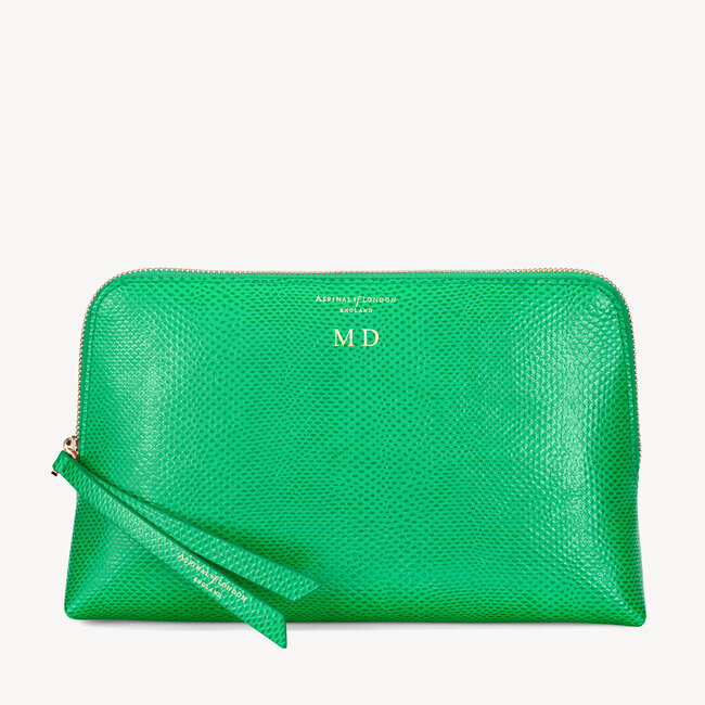 Large Essential Cosmetic Case Grass Green Lizard
