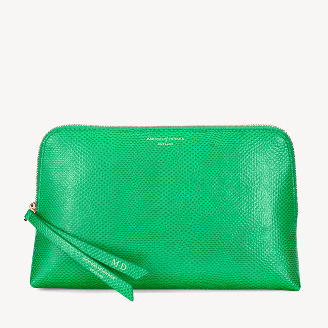 Large Essential Cosmetic Case Grass Green Lizard