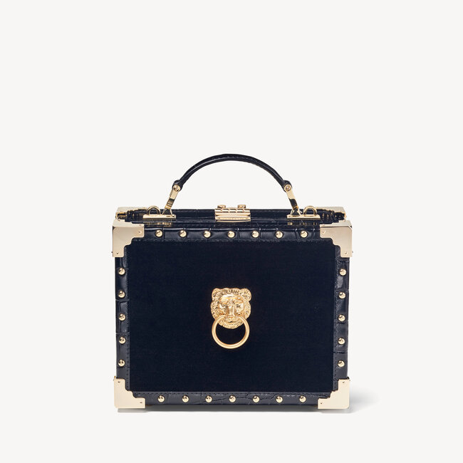 The Trunk Signature Lion's Head & Black Velvet with Studs