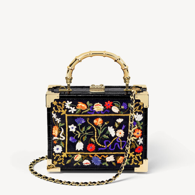 The Trunk Floral Hand Embroidery on Velvet