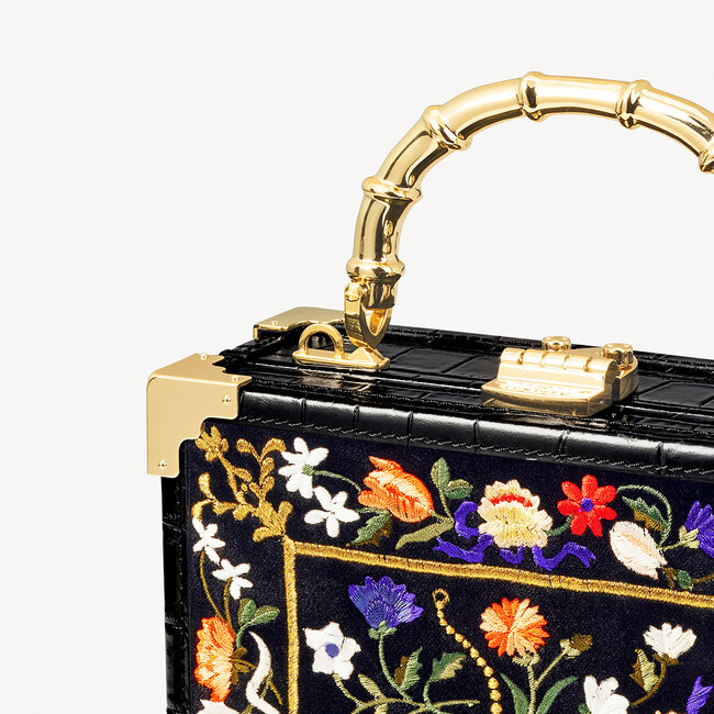 The Trunk Floral Hand Embroidery on Velvet