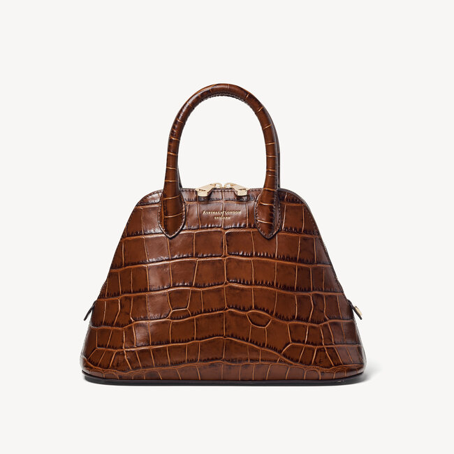 Holly Bag Deep Shine Brown Soft Croc