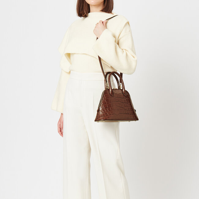 Holly Bag Deep Shine Brown Soft Croc