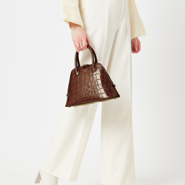 Holly Bag Deep Shine Brown Soft Croc