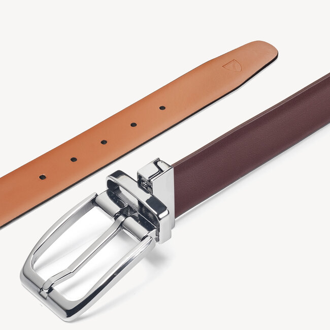 Men's Reversible Belt Smooth Brown & Tan