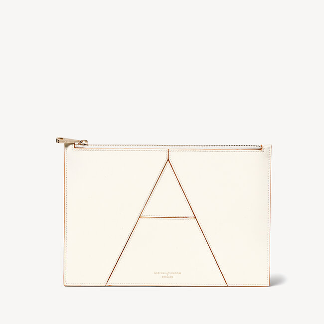 Large Essential 'A' Pouch Smooth Ivory
