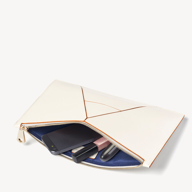 Large Essential 'A' Pouch Smooth Ivory