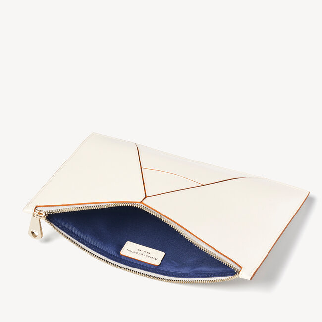 Large Essential 'A' Pouch Smooth Ivory