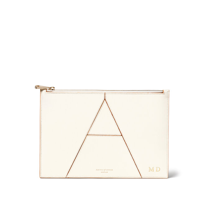 Large Essential 'A' Pouch Smooth Ivory