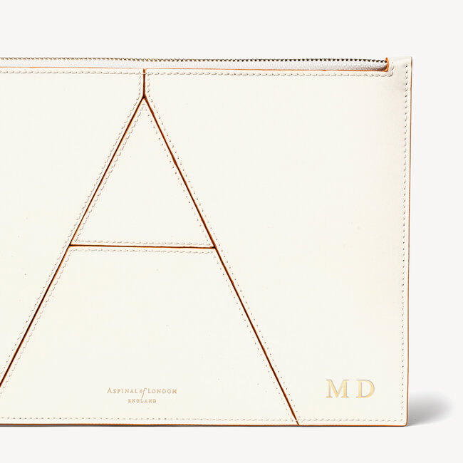 Large Essential 'A' Pouch Smooth Ivory