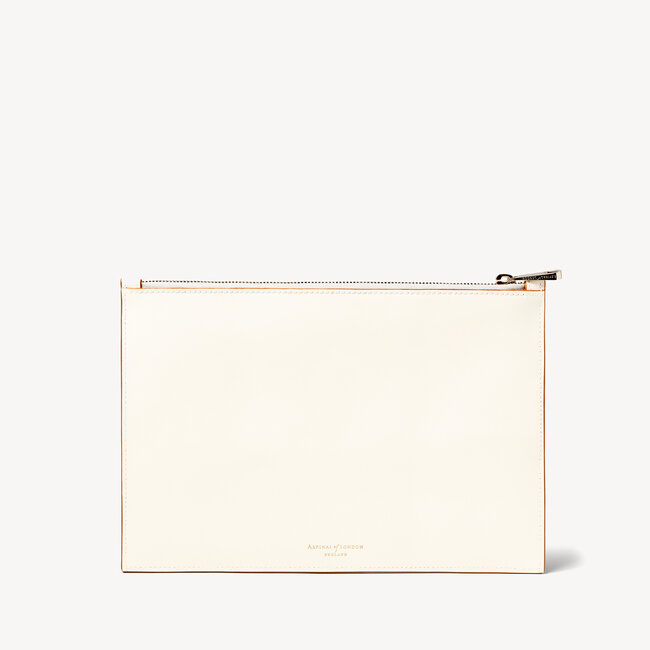 Large Essential 'A' Pouch Smooth Ivory