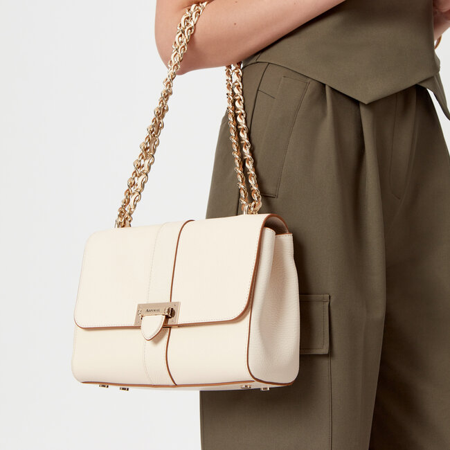 Large Lottie Bag Ivory Pebble