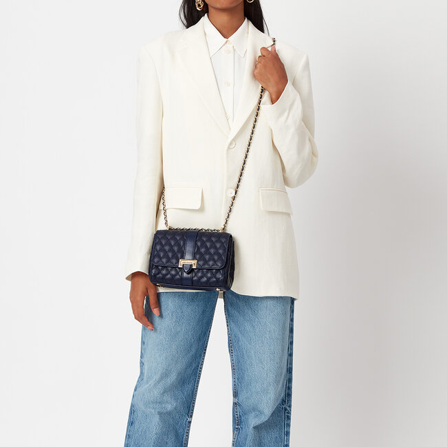 Lottie Bag Navy Quilted Kaviar