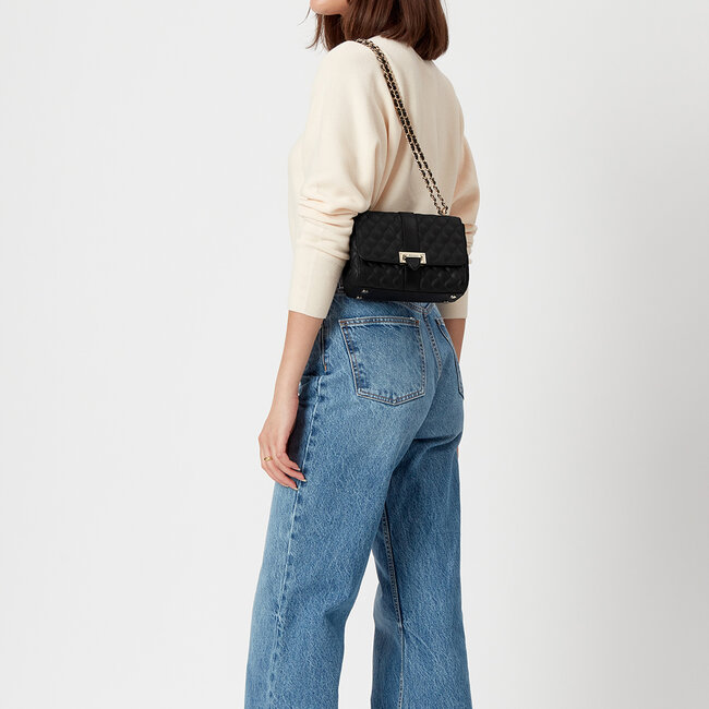 Lottie Bag Black Quilted Kaviar