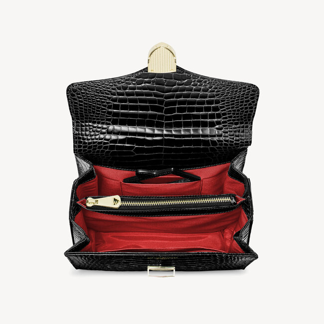Mayfair Bag Black Patent Croc