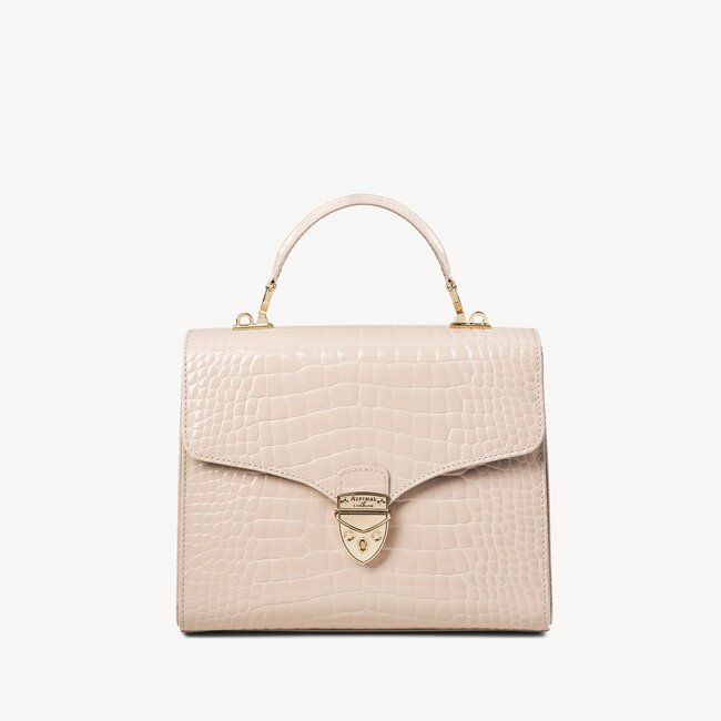 Mayfair Bag Soft Taupe Patent Croc