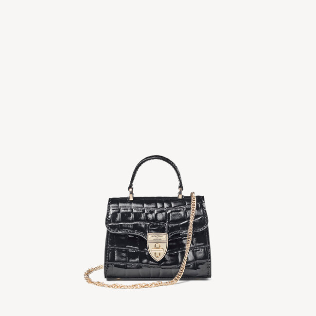 Nano Mayfair Black Patent Croc