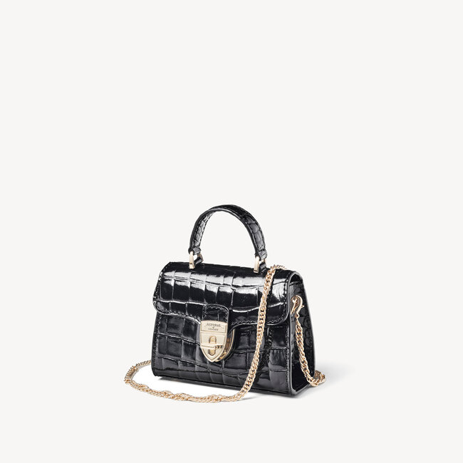 Nano Mayfair Black Patent Croc