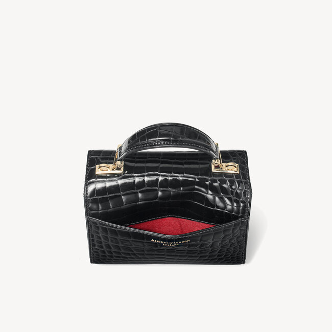 Mini Mayfair Bag Black Patent Croc