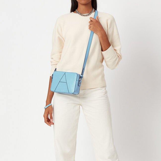 Camera 'A' Bag Azure Blue Pebble