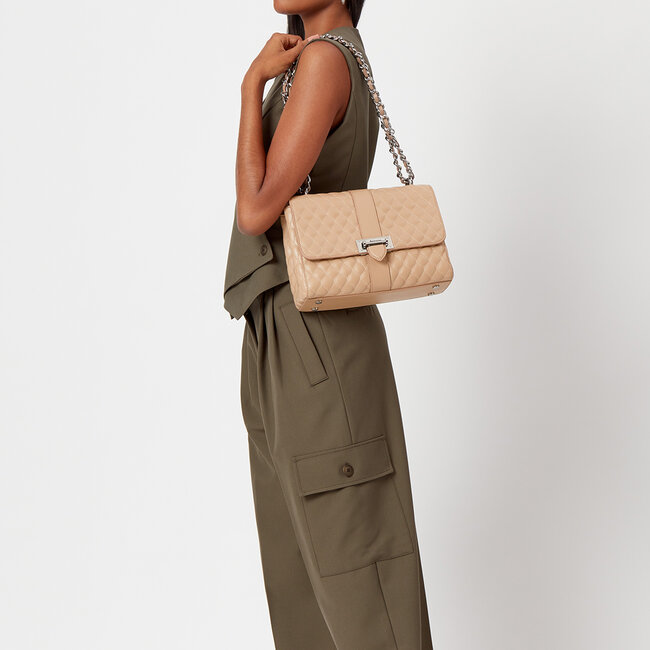 Large Lottie Bag Quilted Soft Taupe