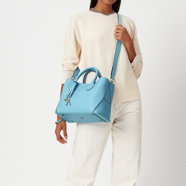 Midi London Tote Azure Blue Pebble